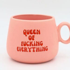 Cappuccino Mug Queen of F*cking Everything Pink Small Single Shot Espresso Latte